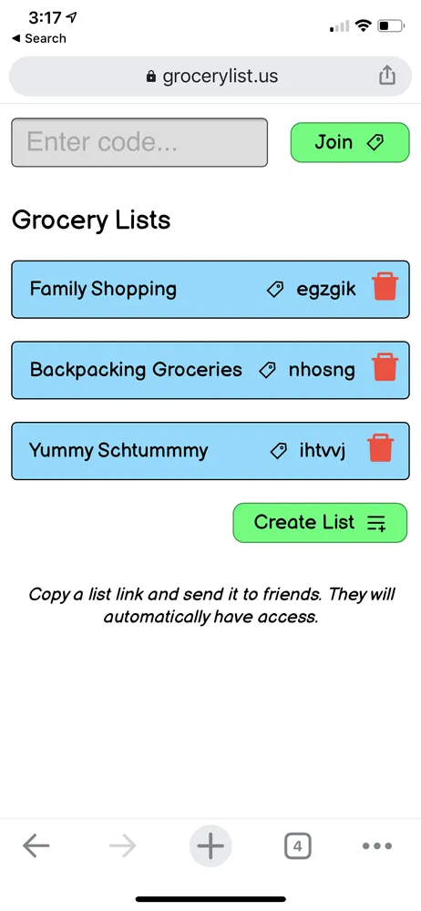 GroceryList Screenshot 1